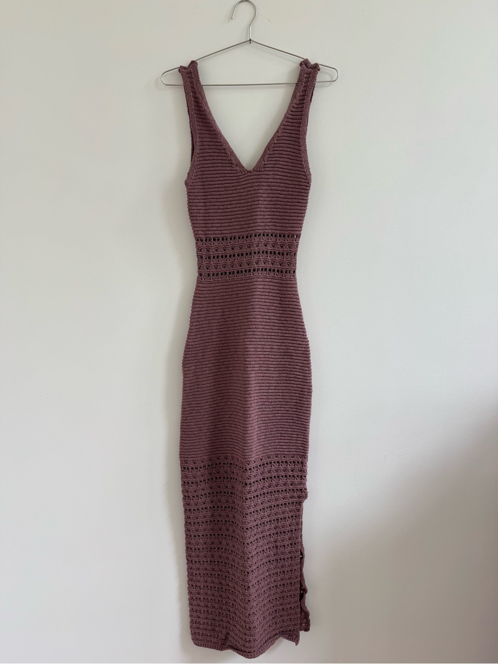 Dynamite Mauve Knit Maxi Dress